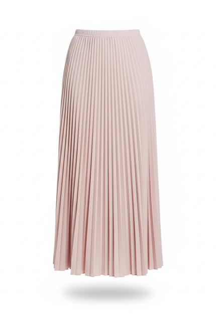 Jupe Plissée Rose pâle longue fluide