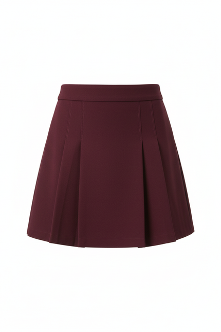 Jupe Plissée bordeaux mini chic raffinée