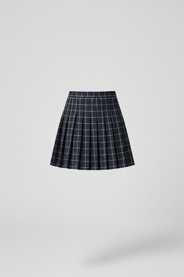 Jupe Plissée Mini Carreaux Chic