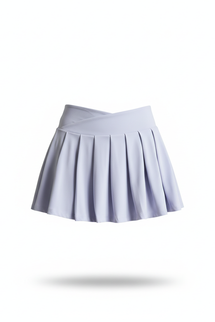 Jupe Plissée Lavande Taille Haute Fluide