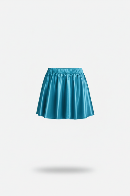 Jupe Plissée Turquoise Brillante Chic