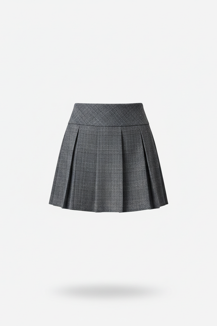 Jupe Plissée mini grise chic raffinée