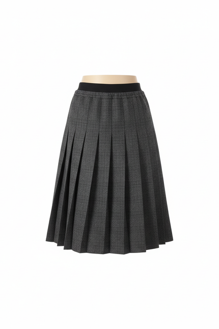 Jupe Plissée grise midi chic