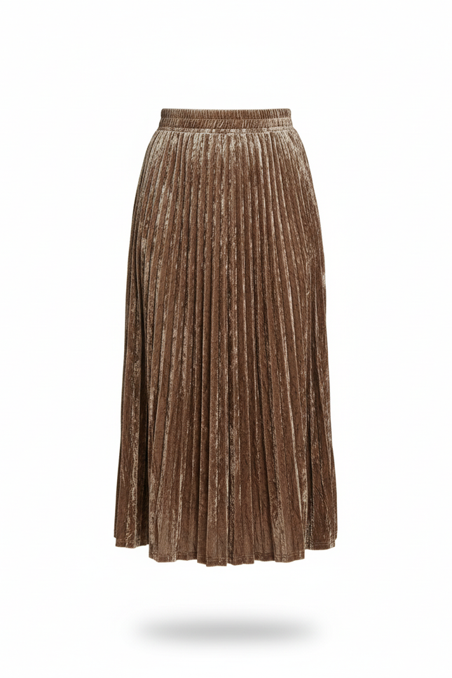 jupe plissée cuivre