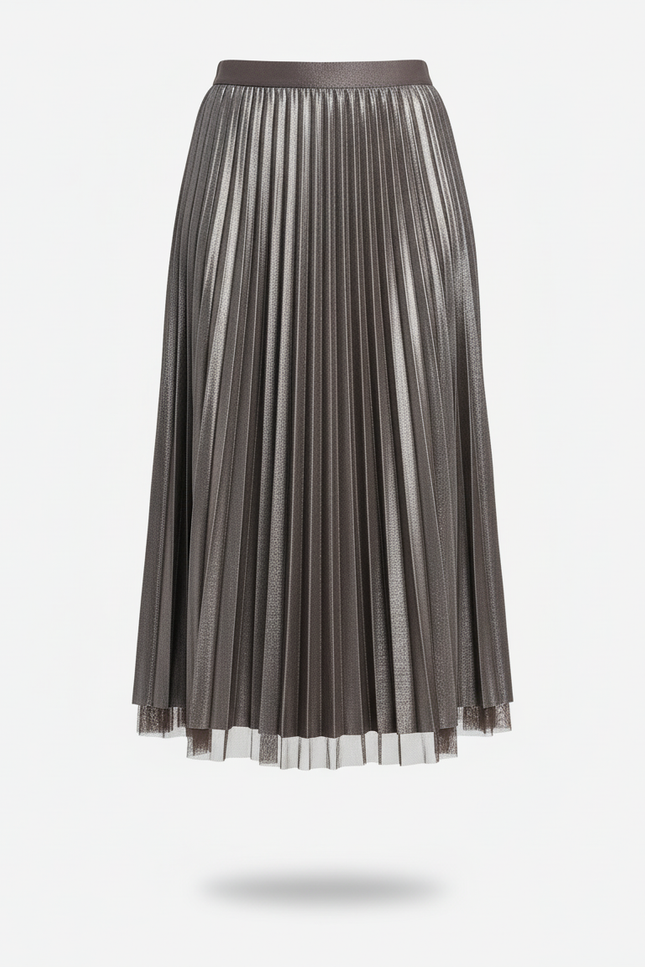 jupe plissée taille élastique