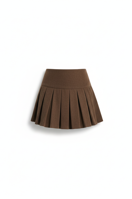 Jupe Plissée marron velours côtelé vintage