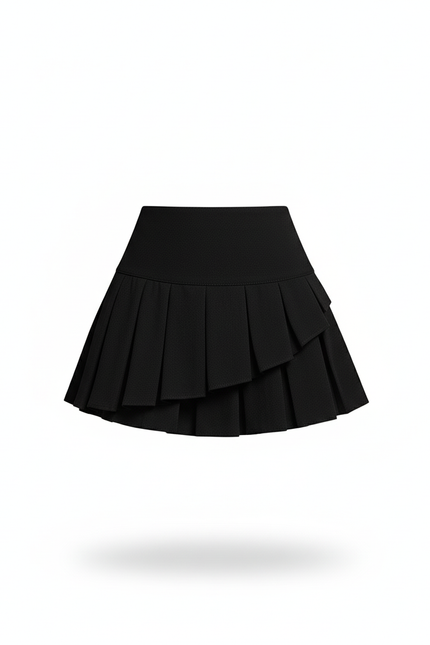 Jupe Plissée noire courte chic