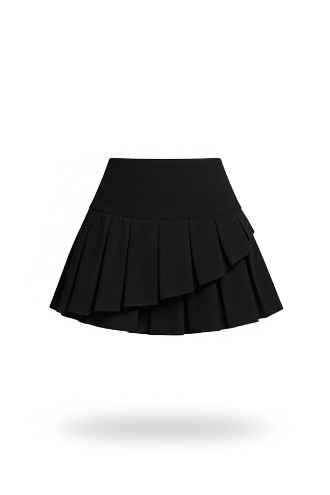 Jupe Plissée noire courte chic