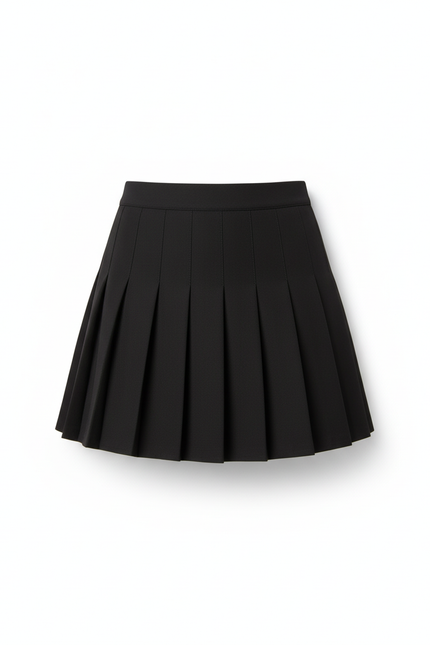 Jupe Plissée Noire Mini Chic moderne tendance