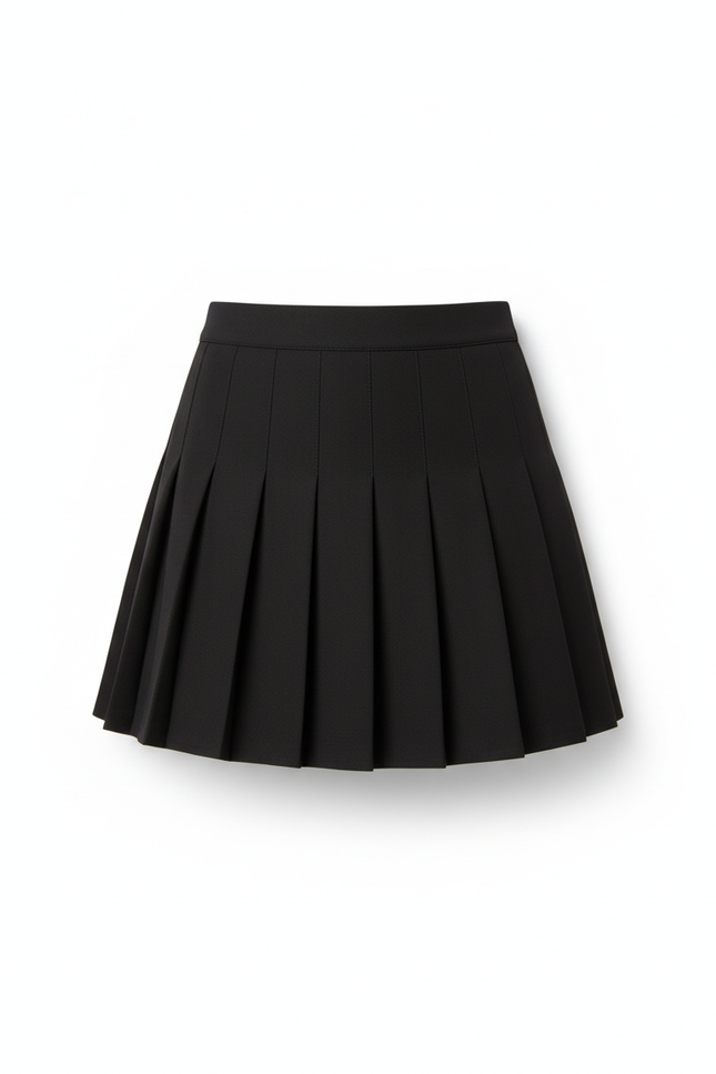 Jupe Plissée Noire Mini Chic moderne tendance