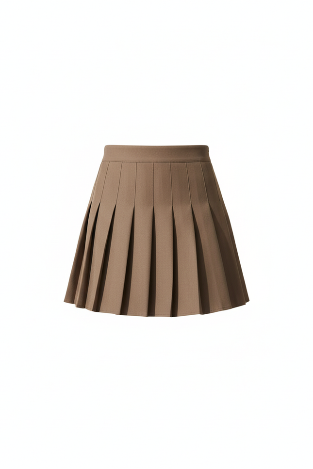 Jupe Plissée Khaki Mini Chic