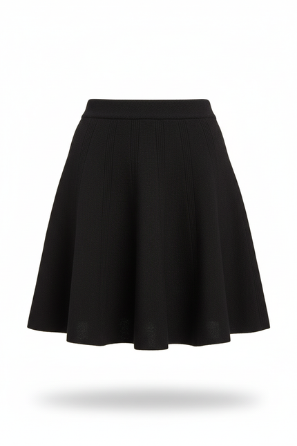 Jupe Plissée noire maille chic