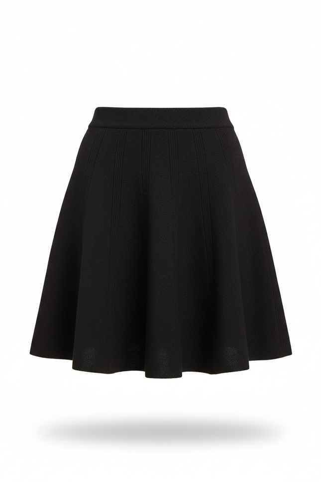 Jupe Plissée noire maille chic