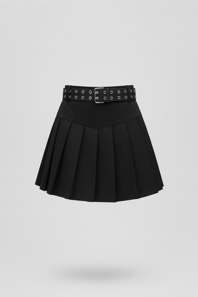 jupe plissée ceinture