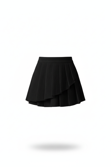 Jupe Plissée noire superposée chic