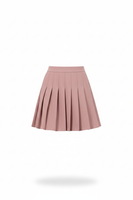 Jupe Plissée rose poudré mini preppy