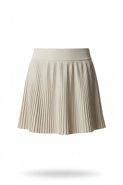 Jupe Plissée crème courte chic