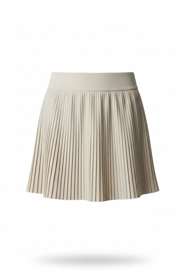 Jupe Plissée crème courte chic