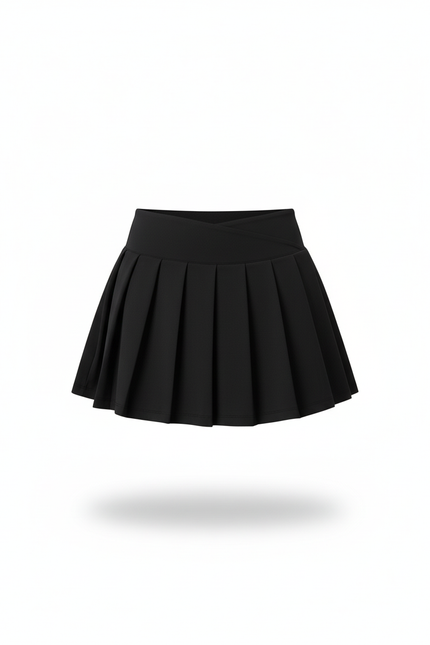 Jupe Plissée Noire Coupe V Chic