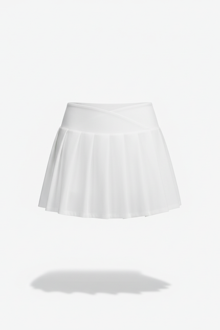 Jupe Plissée Blanche Taille V Sportive