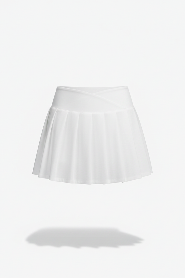 Jupe Plissée Blanche Taille V Sportive