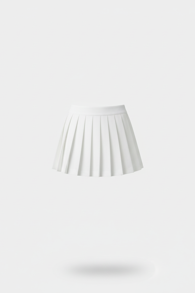 Jupe Plissée blanche taille haute chic