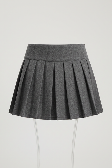 Jupe Plissée grise mini élégante tendance