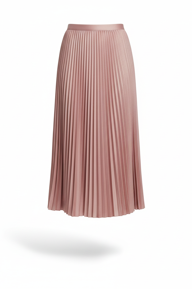 Jupe Plissée rose midi élégante