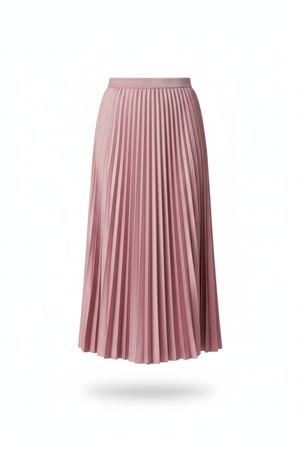 Jupe Plissée rose midi élégante raffinée