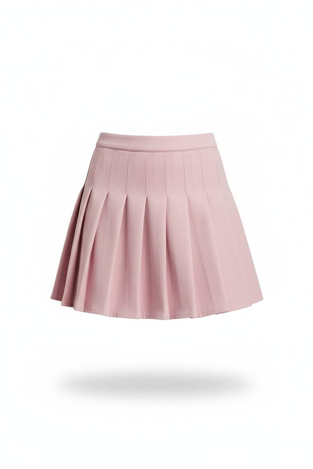 Jupe Plissée rose courte preppy