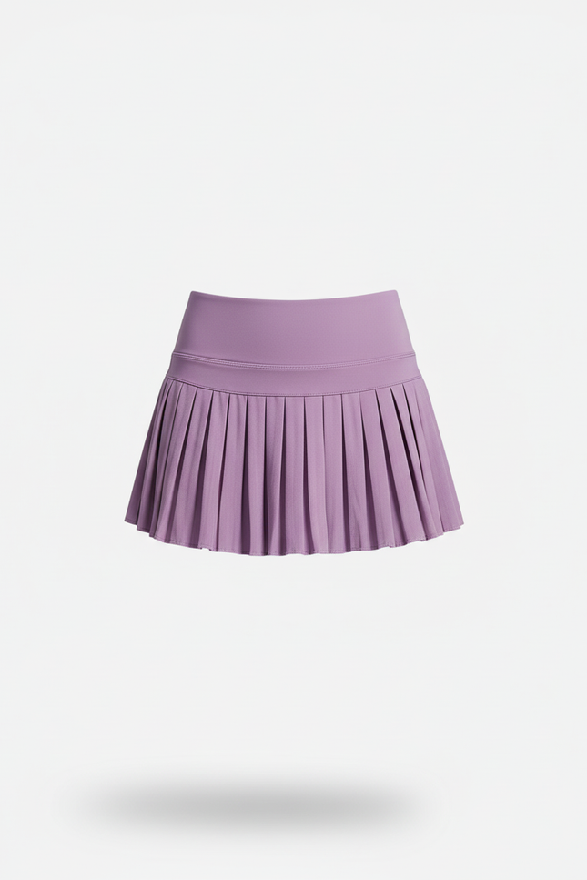 Jupe Plissée Mauve Courte Fluide