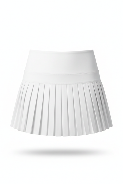 Jupe Plissée Blanche Courte Sportive