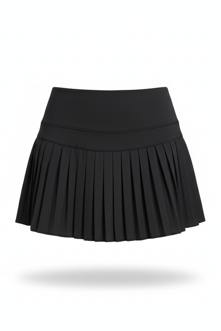 Jupe Plissée Noire Courte Décontractée