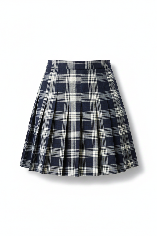 Jupe Plissée mini à carreaux chic