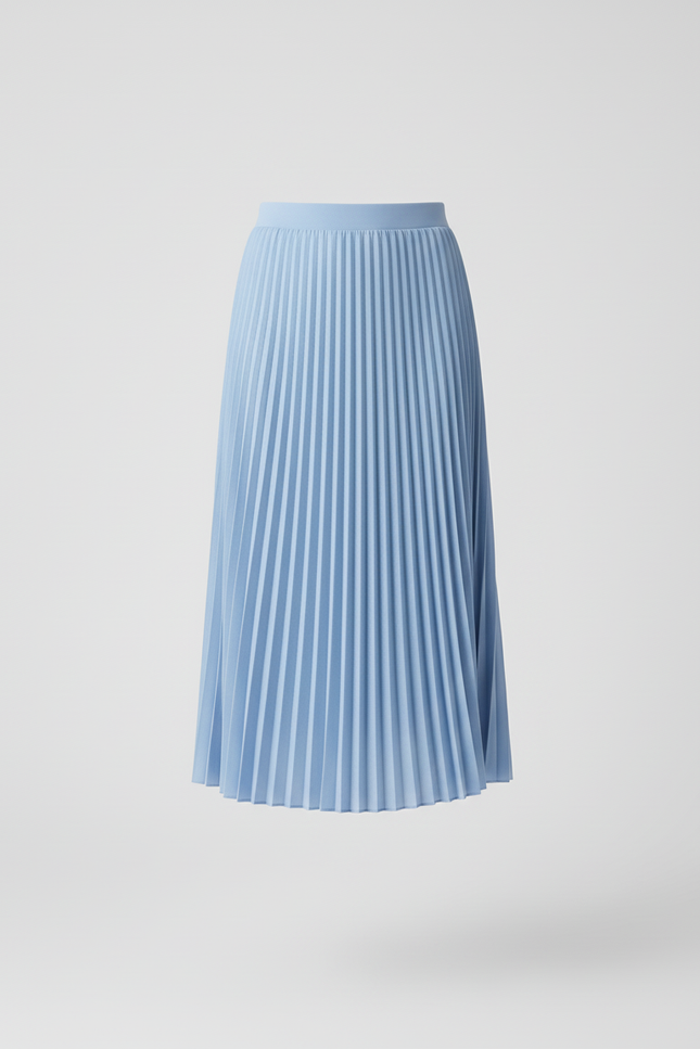 jupe bleu plissée