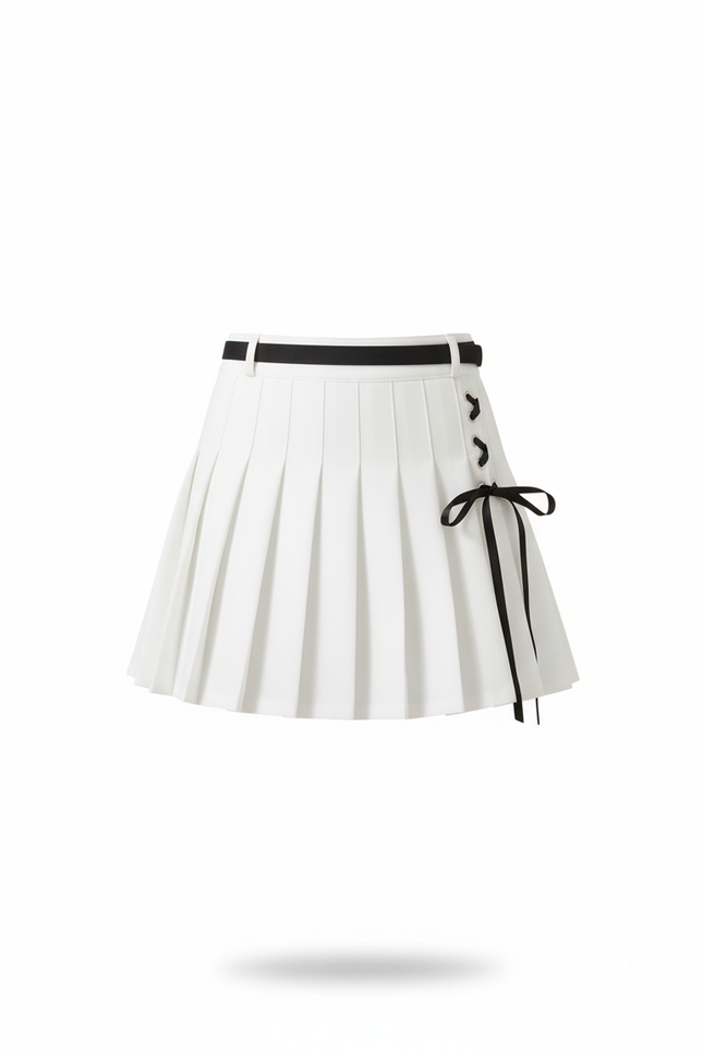 Jupe Plissée blanche mini Streetwear