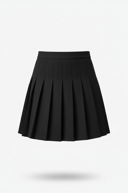 Jupe Plissée Noire Mini Chic féminine