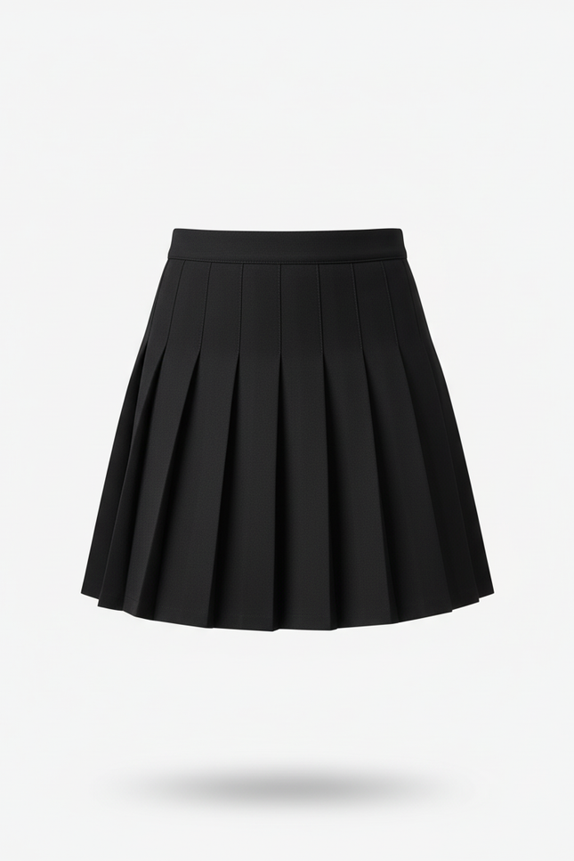 Jupe Plissée Noire Mini Chic féminine