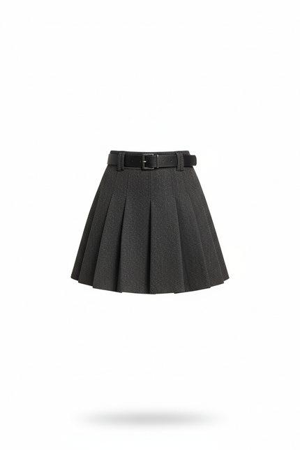 Jupe Plissée Grise Mini Chic raffinée féminine