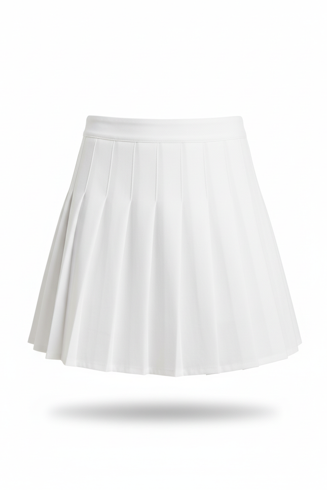 Jupe Plissée Blanche Mini Décontractée raffinée