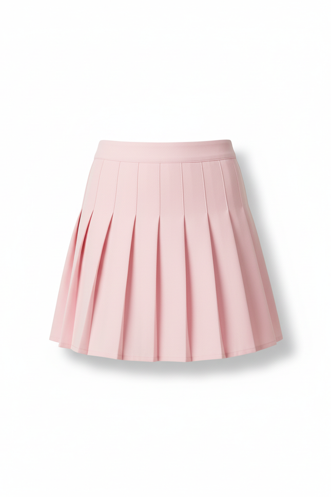 Jupe Plissée rose pâle mini chic