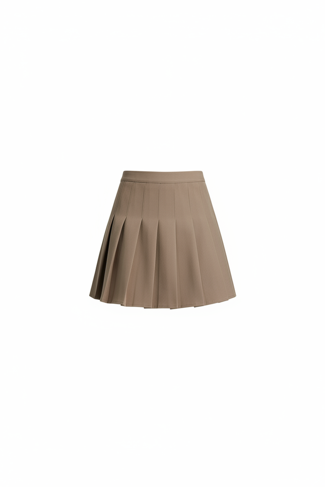 Jupe Plissée marron clair mini chic