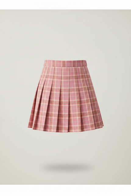 Jupe Plissée rose écossaise chic