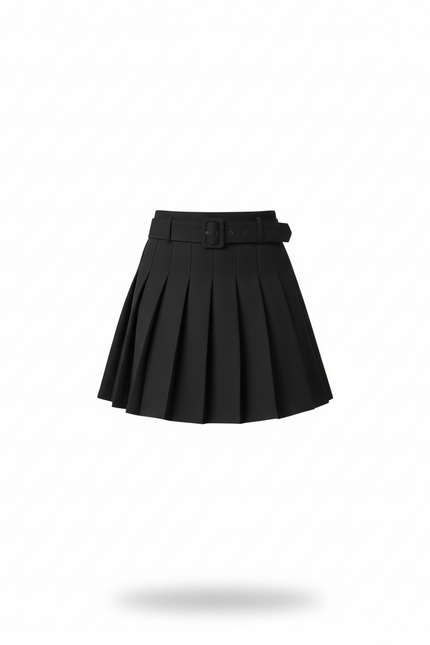jupe short plissée noir