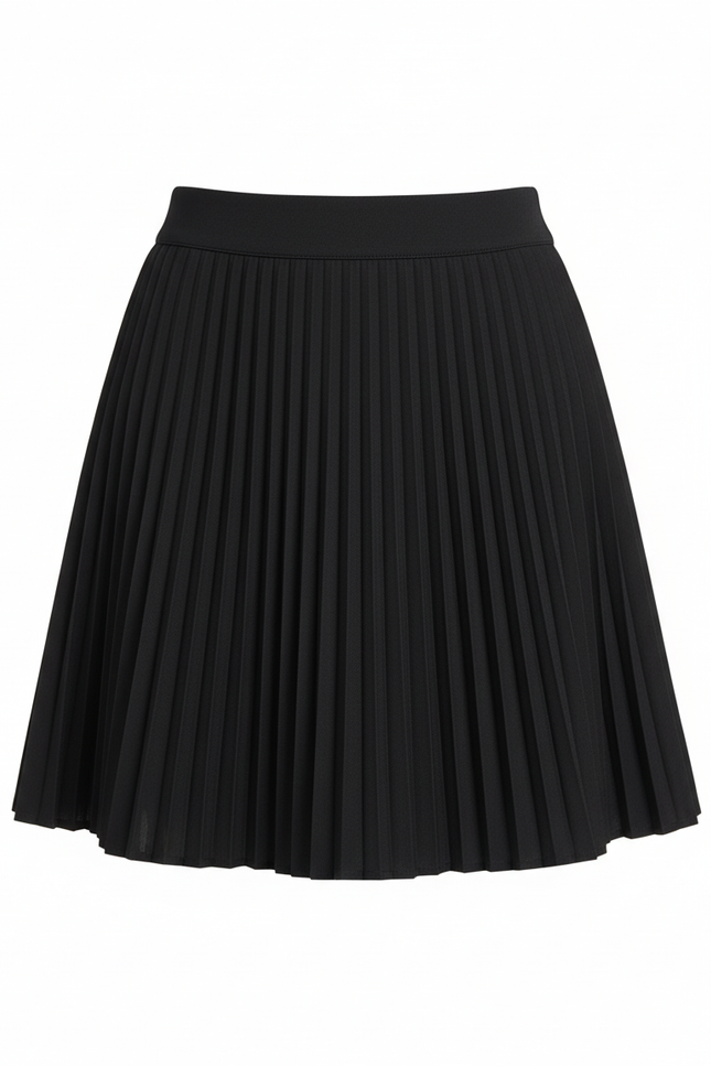 Jupe Plissée Noire Taille Haute Chic raffinée