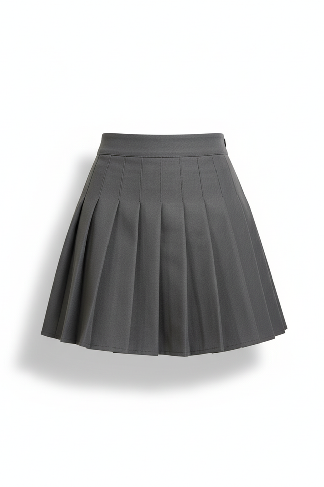jupe short grise plissée