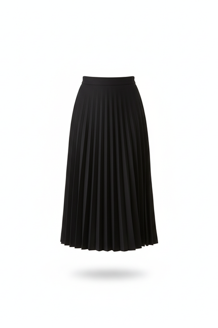 Jupe Plissée Noire Longue Chic