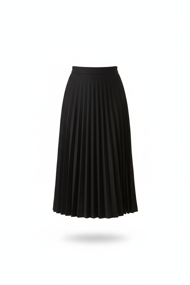 Jupe Plissée Noire Longue Chic