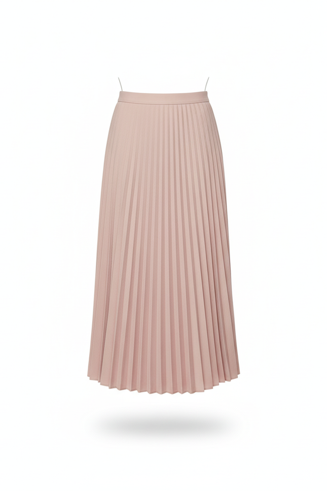 Jupe Plissée Rose Longue Élégante