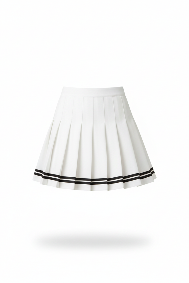 Jupe Plissée Blanche Mini Décontractée tendance